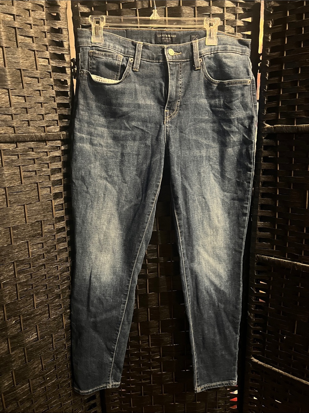 Lucky Brand Los Angeles Slim Stretch Jeans in Dark Blue Wash size 12